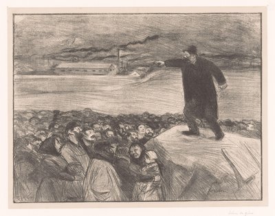 Strike of factory workers by Jean Louis Forain