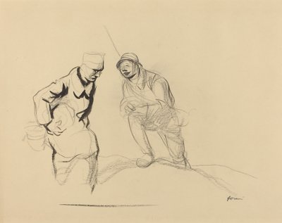 Two Soldiers by Jean Louis Forain