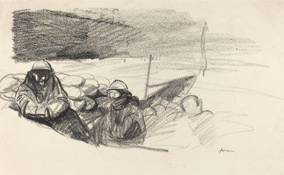 Two Soldiers in a Trench by Jean Louis Forain