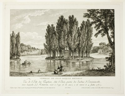 Tomb of Jean Jacques Rousseau by Jean Michel Moreau