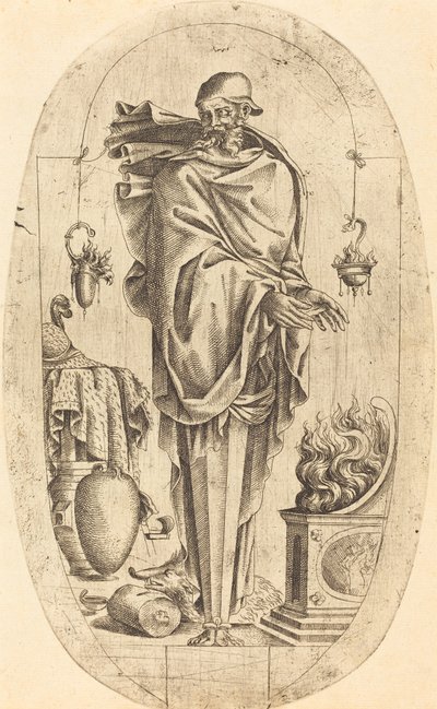 Old Man Warming His Hands by Jean Mignon