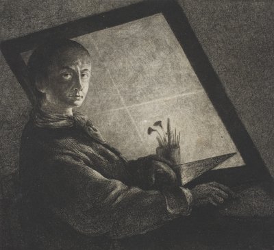 Self portrait by Jean Pierre Norblin de La Gourdaine