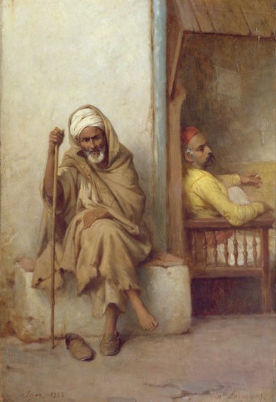 Algerian Men Resting by Jean Raymond Hippolyte Lazerges