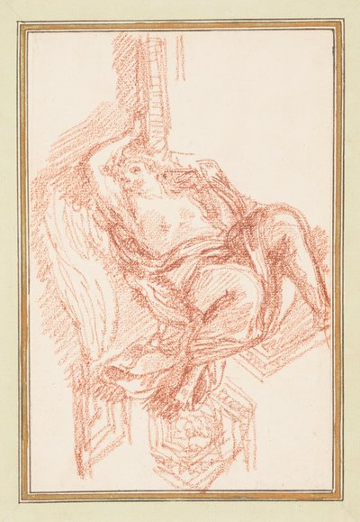 Ceiling detail with winged male figure by Jean Robert Ango