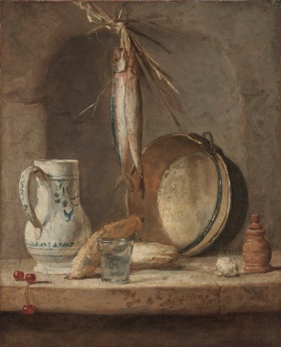 Still Life with Herrings by Jean Baptiste Simeon Chardin
