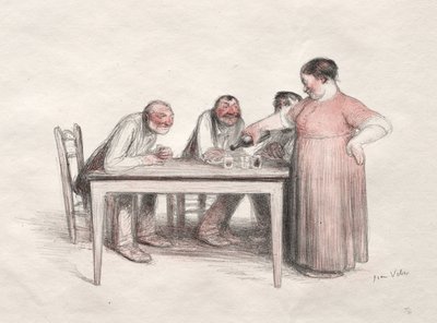 The Glass of Wine by Jean Veber