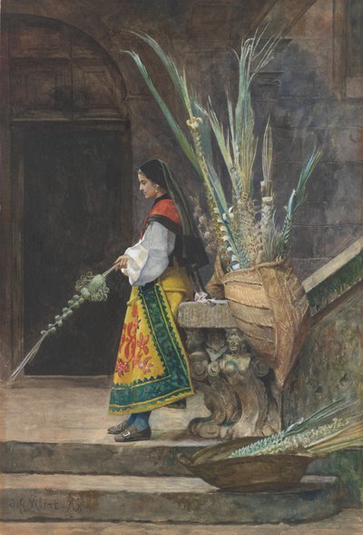 Palm Sunday in Spain, 1873 by Jehan Georges Vibert