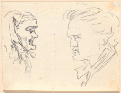 Two Profiles Facing Each Other by Jens Juel