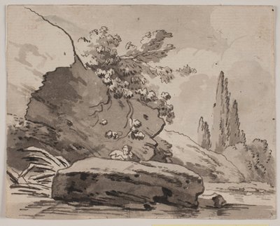 Cliffs and Cypresses by Jens Petersen Lund