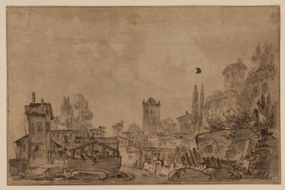 View of an Italian City by Jens Petersen Lund