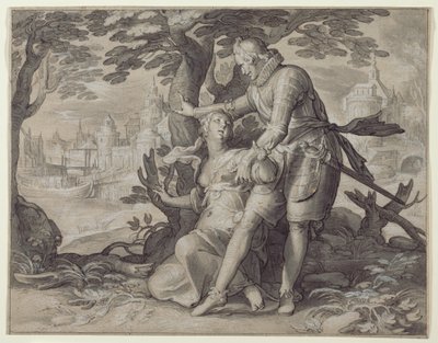 Young Woman Assisted by a Gentleman by Joachim Anthonisz. Wtewael