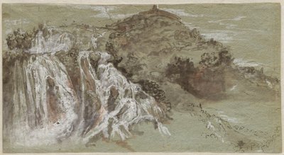 The Waterfalls at Tivoli (recto) by Joachim Franz Beich