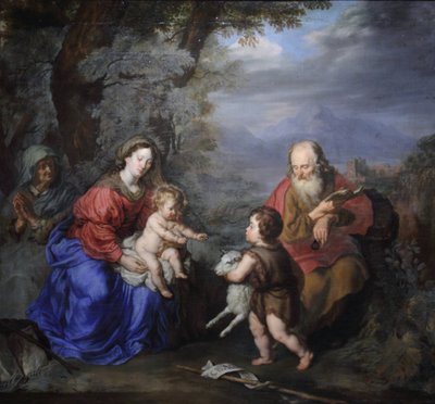 Holy Family in a Landscape by Joachim von Sandrart