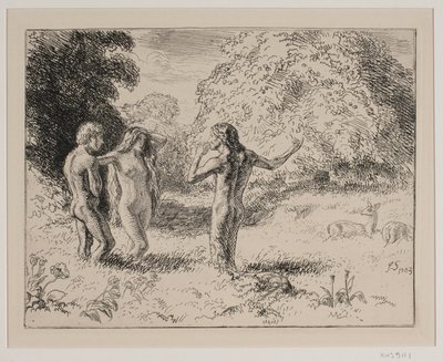 Adam and Eve Tempted by the Serpent by Joakim Frederik Skovgaard
