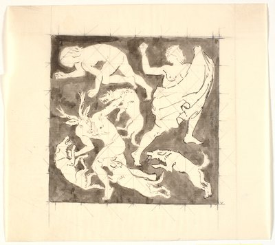 The Death of Actaeon by Joakim Frederik Skovgaard