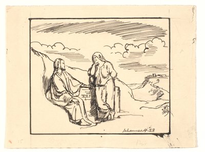 Christ and the Samaritan Woman by Joakim Frederik Skovgaard