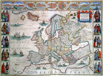 Map of Europe by Joan Blaeu