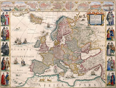 Map of Europe from the Blaeu Atlas by Joan Blaeu