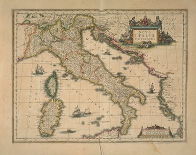 Map of Italy by Joan Blaeu
