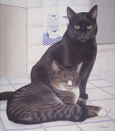 Stray and Daisie in the Kitchen by Joan Freestone