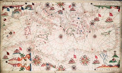 Chart of the Mediterranean, c.1640 by Joan Oliva