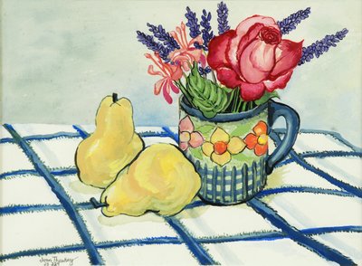 Red Rose and Two Pears, 2008 by Joan Thewsey