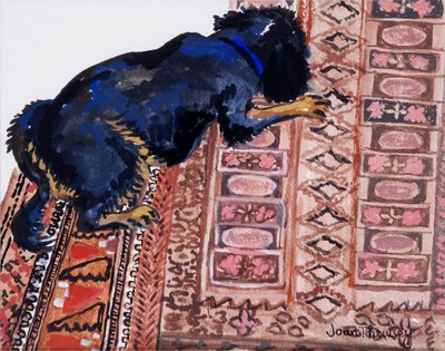 Saskia on a Patterned Carpet by Joan Thewsey