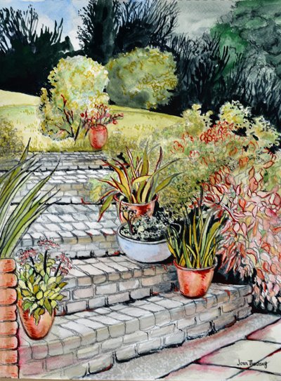 Steps up to the Garden, 2014 by Joan Thewsey