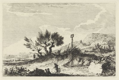 Mountainous Landscape with Walkers by Joannes Bemme