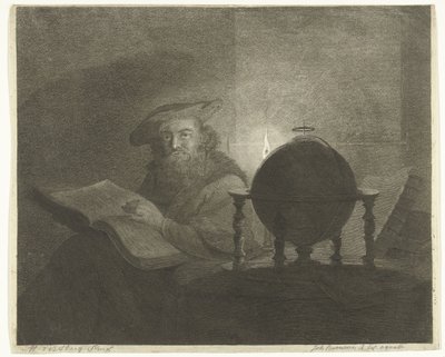 A Scholar by Candlelight by Joannes Bemme