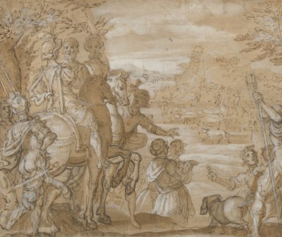 A Hunting Party, ca. 1555-65 by Joannes Stradanus