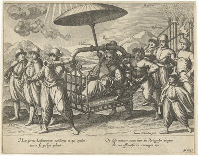 Portuguese in a Sedan Chair by Joannes van Doetechum (I)
