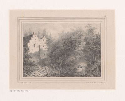 Ditch and Two Houses by Joannes van Liefland