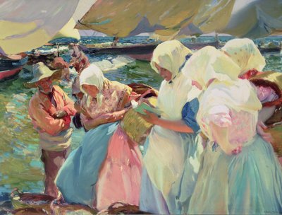 Fisherwomen on the Beach by Joaquin Sorolla y Bastida