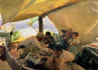 Lunch on the Boat by Joaquin Sorolla y Bastida