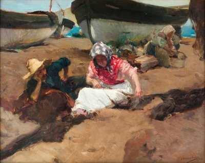 Mending the Net by Joaquin Sorolla y Bastida