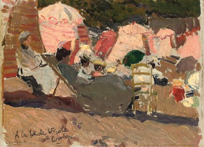 The Beach, Biarritz by Joaquín Sorolla