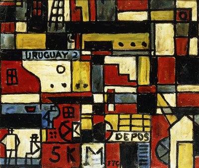 Constructive Structure with Boat by Joaquin Torres Garcia