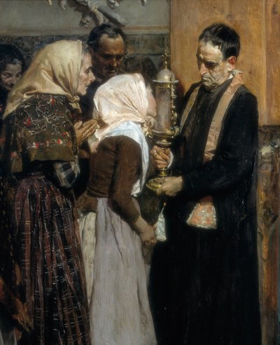 The relic (detail) by Joaquín Sorolla