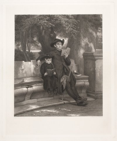 Italian Priest with His Pupil by Joel Ballin
