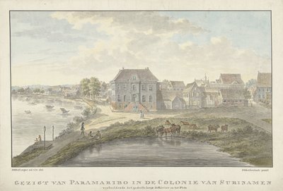 View of Paramaribo by Johan Antonie Kaldenbach