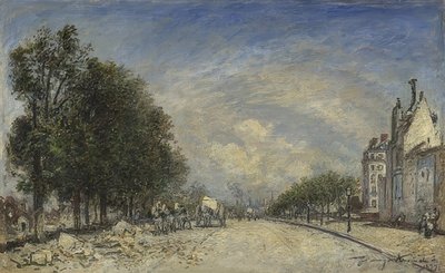 Boulevard de Port-Royal, Paris. 1877 by Johan Barthold Jongkind