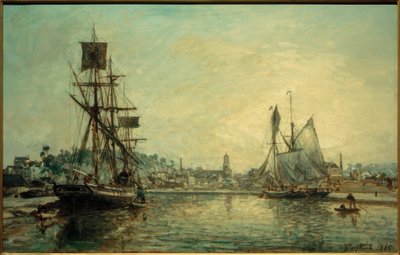 The Port of Honfleur by Johan Barthold Jongkind