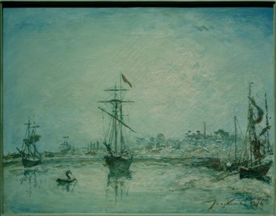 The Port of Honfleur by Johan Barthold Jongkind