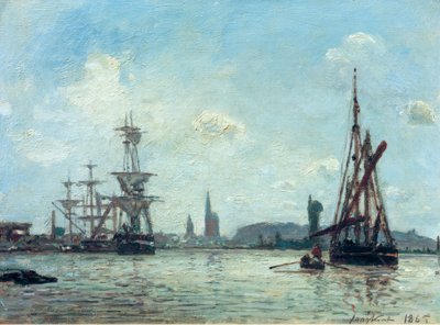 The Seine at Rouen by Johan Barthold Jongkind