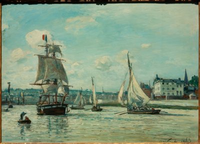 Entrance to the Port of Honfleur by Johan Barthold Jongkind