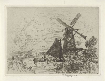 Mills near Rotterdam by Johan Barthold Jongkind