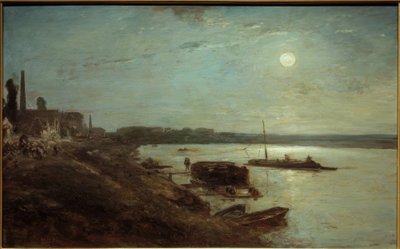 Moonlight over the Seine by Johan Barthold Jongkind