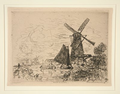 Mills in Holland by Johan Barthold Jongkind