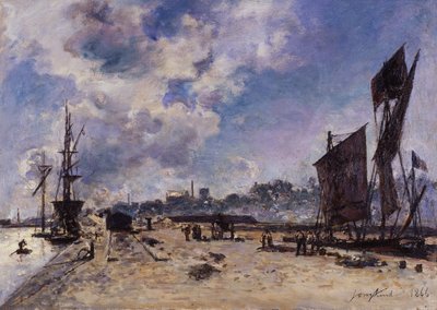 Quay at Honfleur by Johan Barthold Jongkind